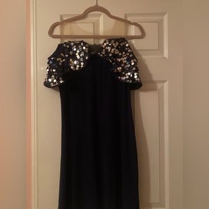 Navy blue formal short dress